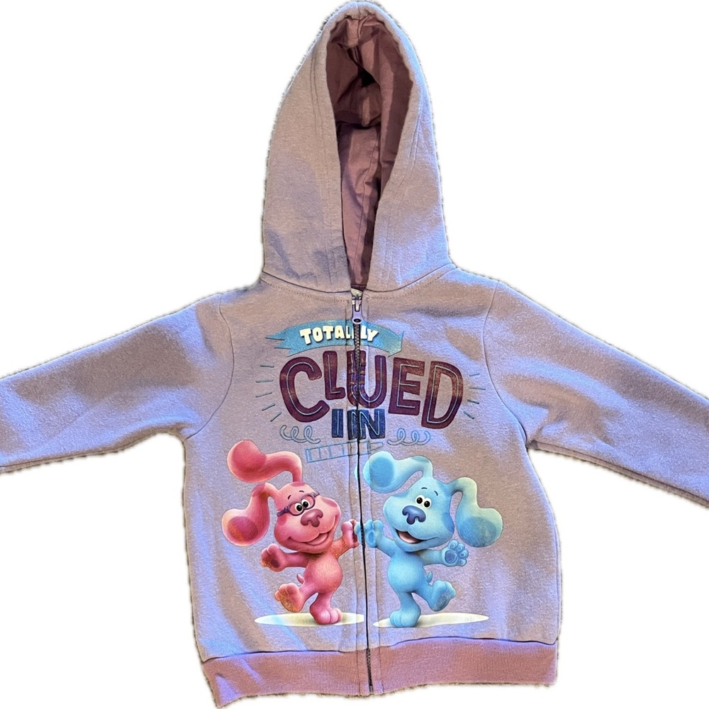 Blue’s Clues & You Purple Zip-Up Hoodie – Blue & Magenta – Toddler 2T